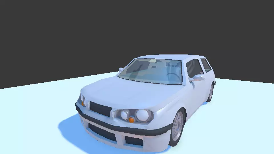LowPoly no brand vehicle model Low-poly 3D model_0