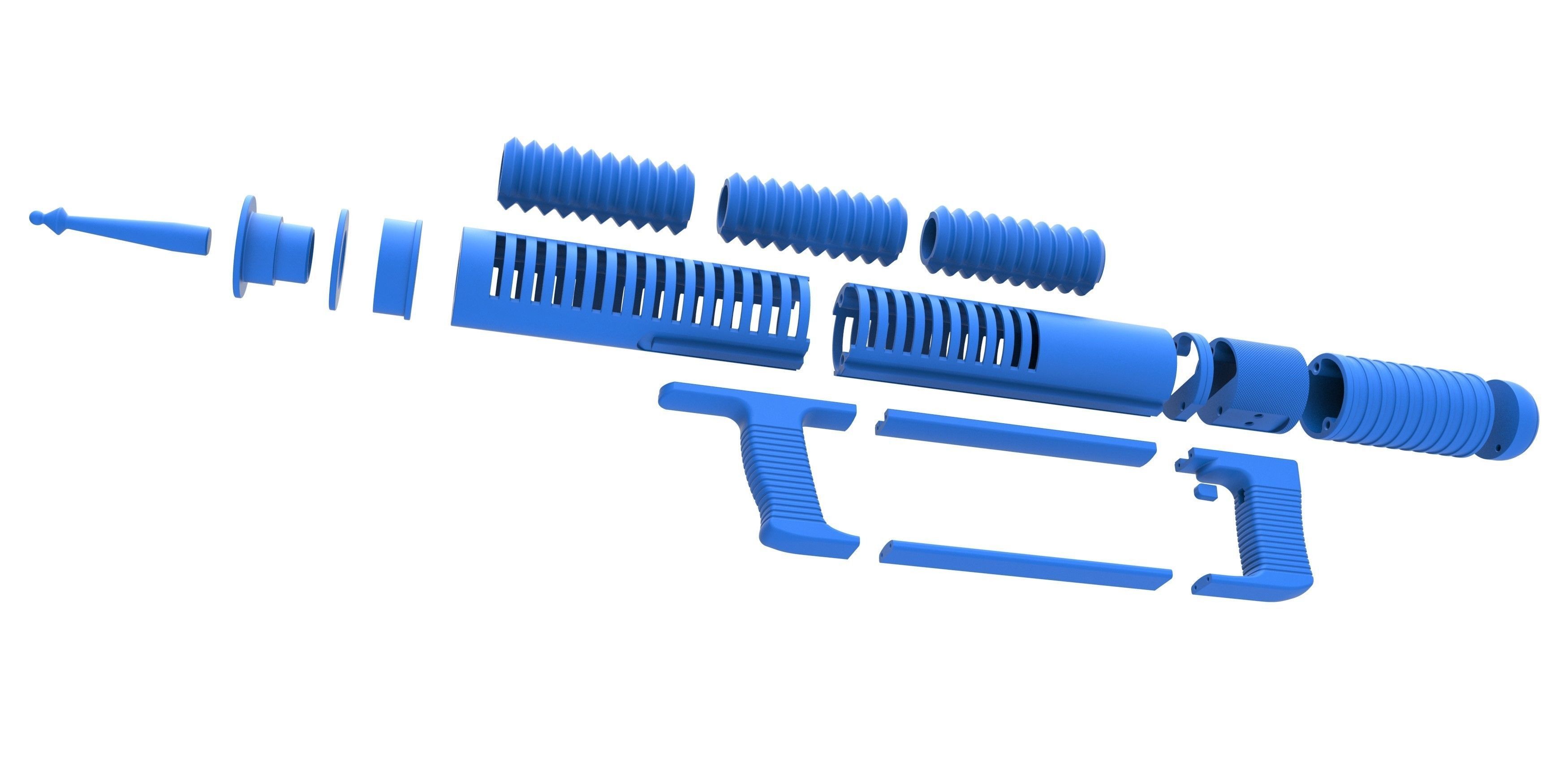 Laser Rifle from the movie Forbidden Planet 1956 3D print model_24