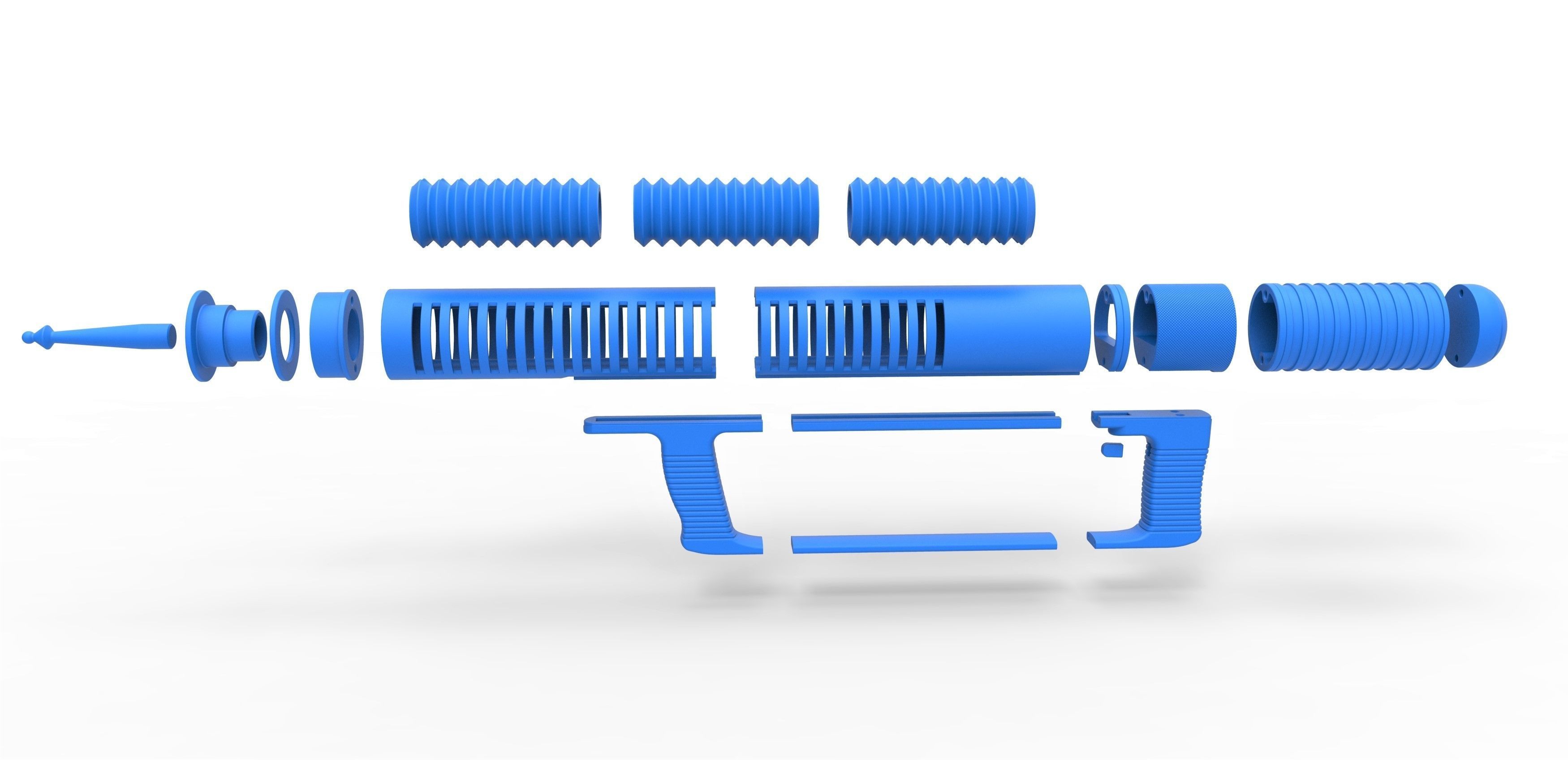 Laser Rifle from the movie Forbidden Planet 1956 3D print model_26