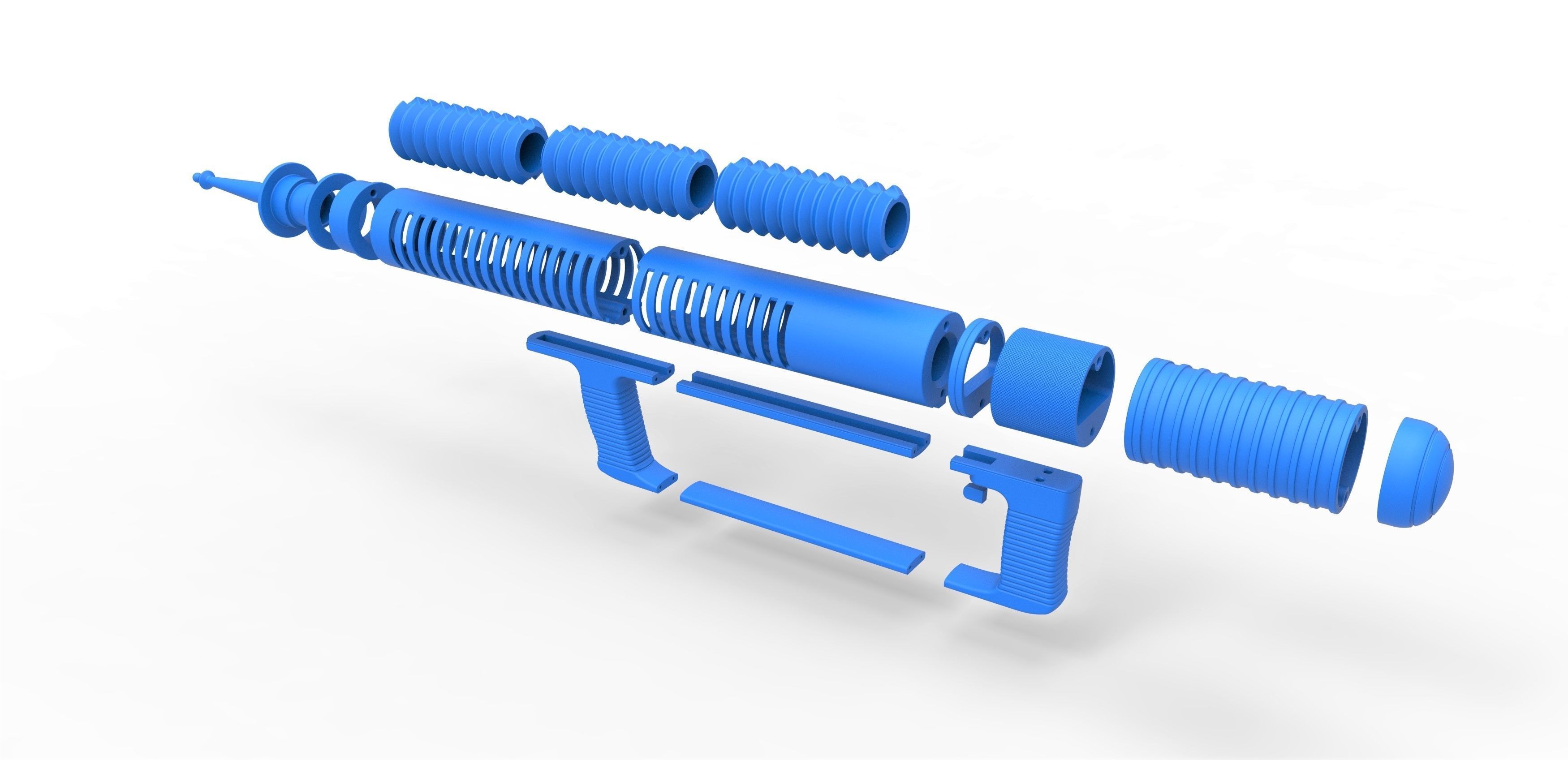 Laser Rifle from the movie Forbidden Planet 1956 3D print model_27