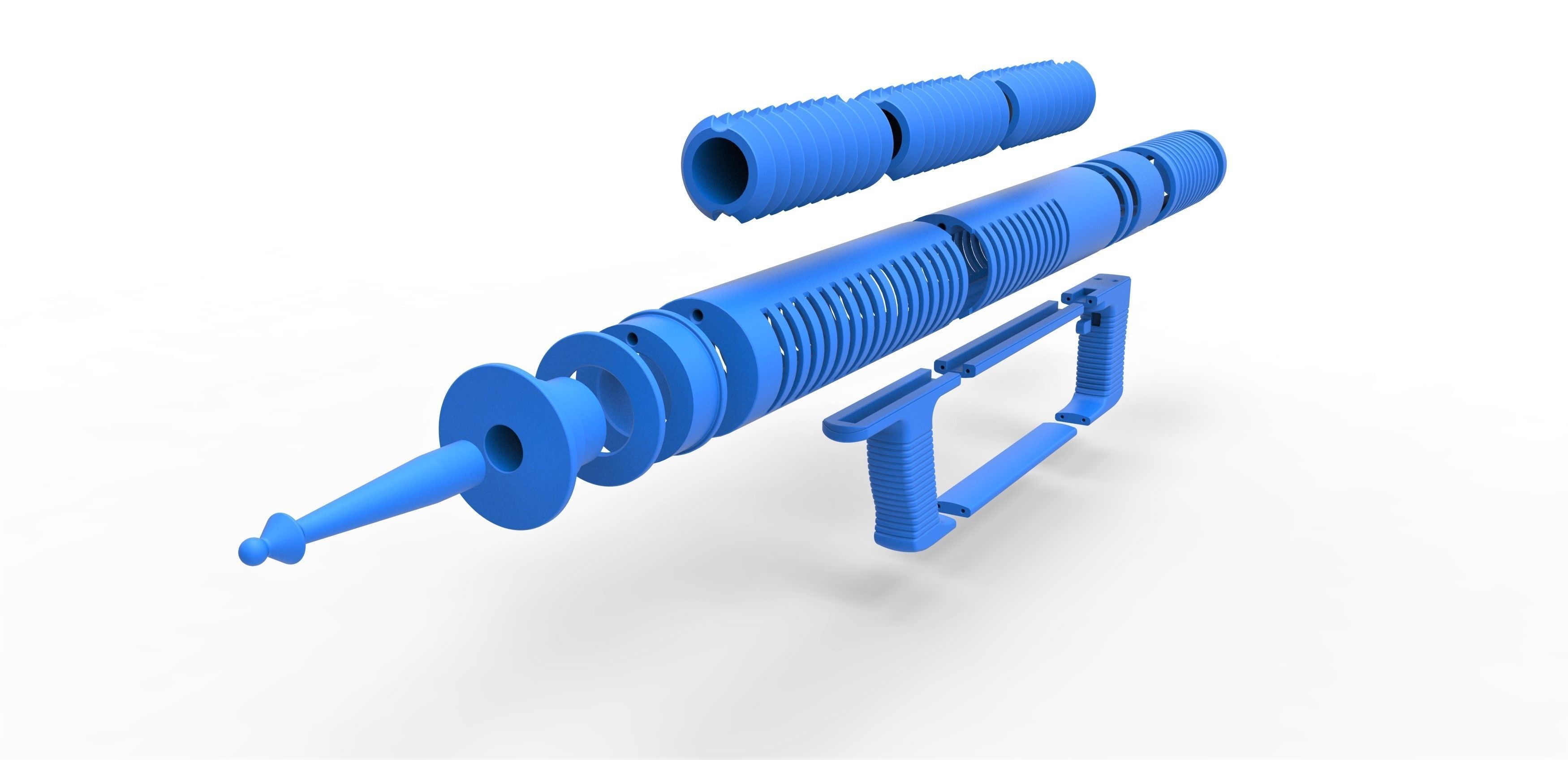 Laser Rifle from the movie Forbidden Planet 1956 3D print model_25