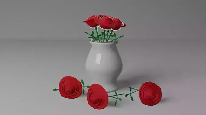 Vase of roses
