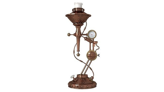 Steampunk candlestick 3D model