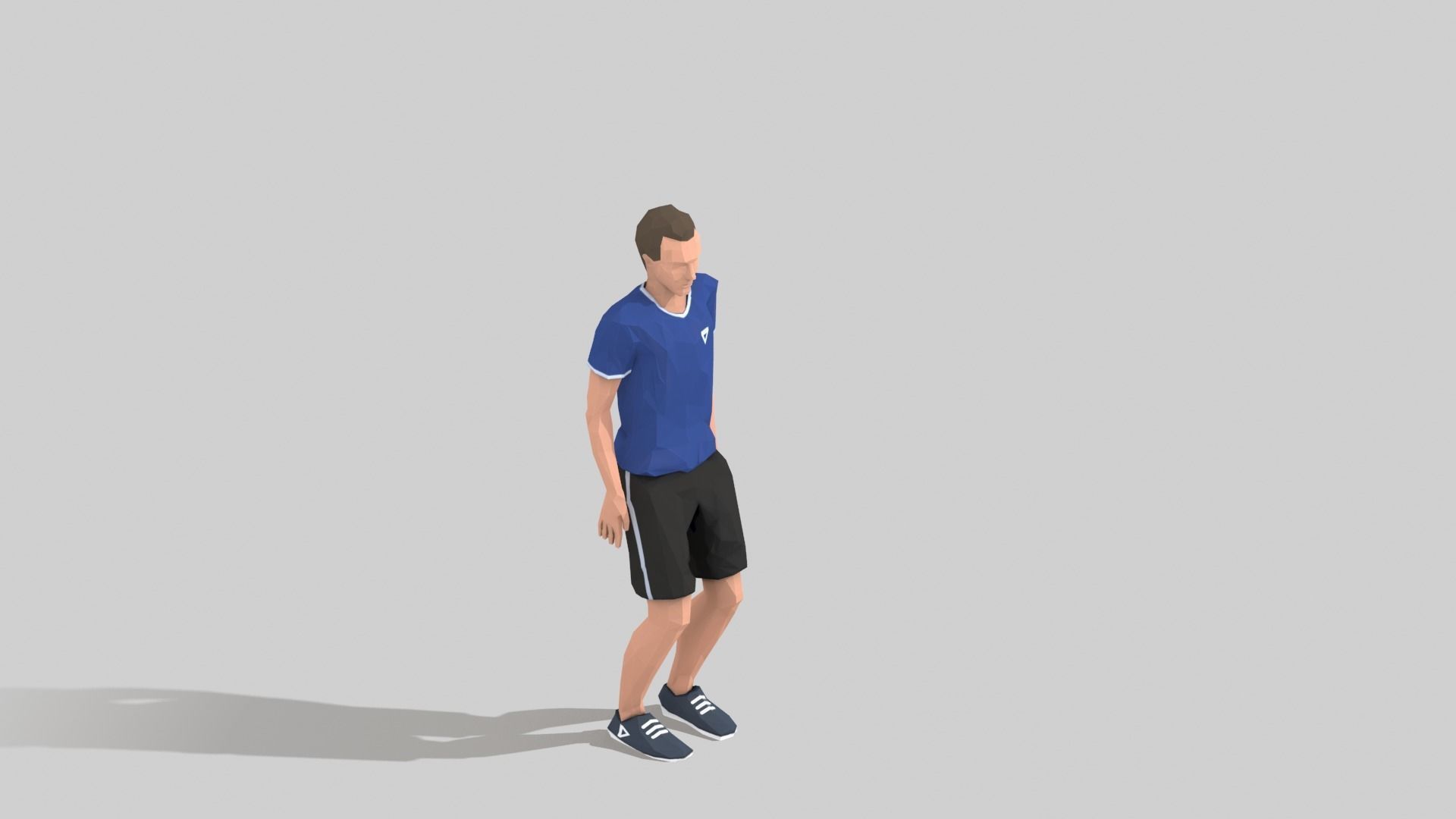 Jumping Jacks  Exercise Man Animation Low-poly 3D model_6