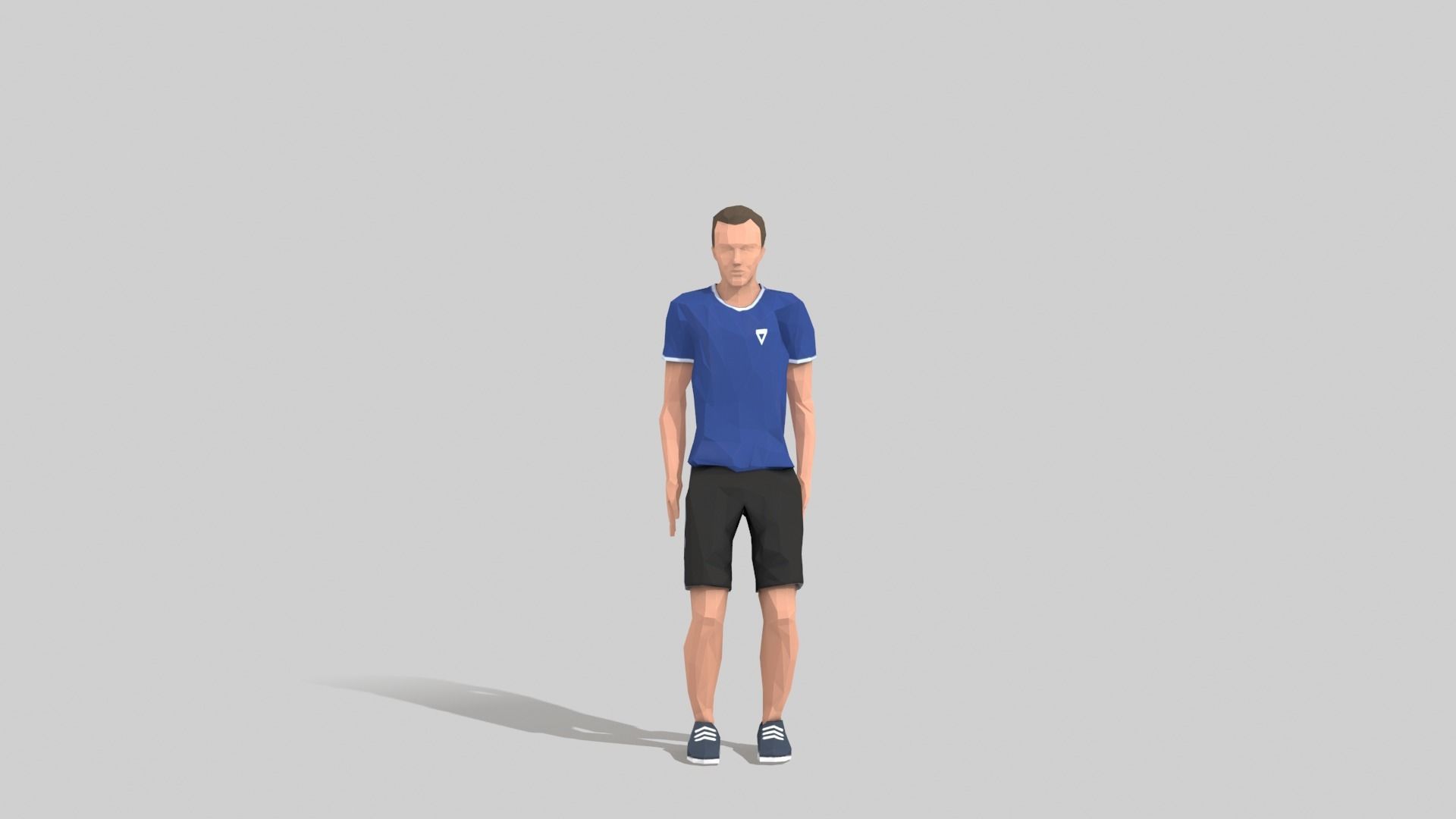 Jumping Jacks  Exercise Man Animation Low-poly 3D model_1