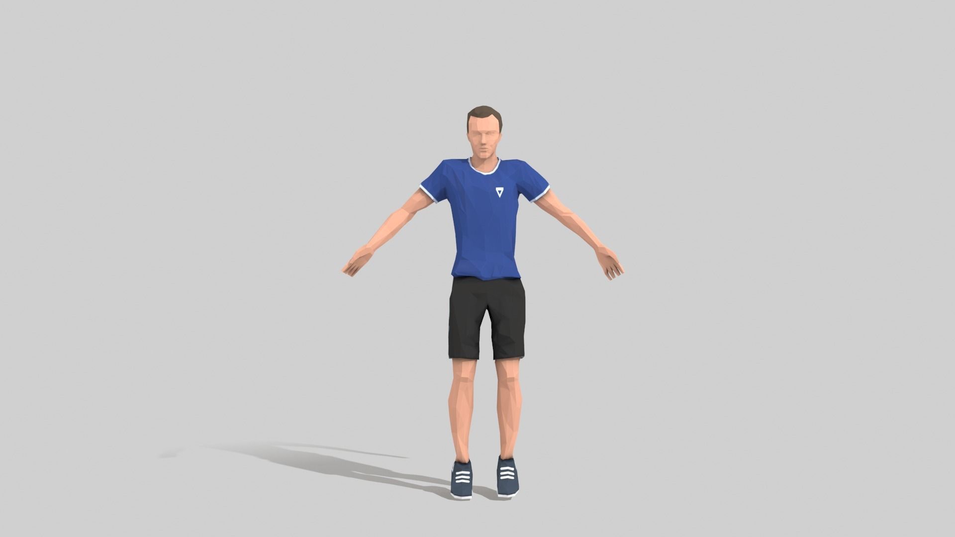 Jumping Jacks  Exercise Man Animation Low-poly 3D model_2