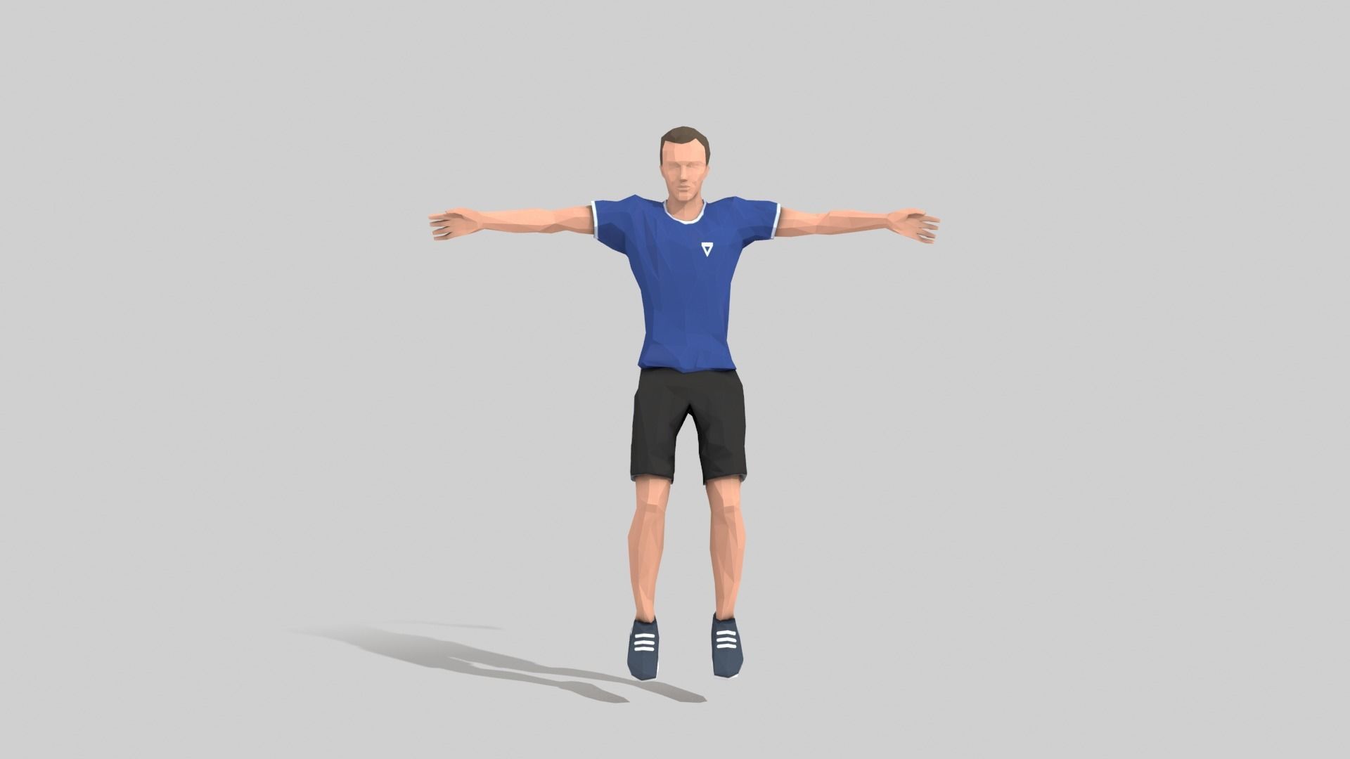 Jumping Jacks  Exercise Man Animation Low-poly 3D model_3