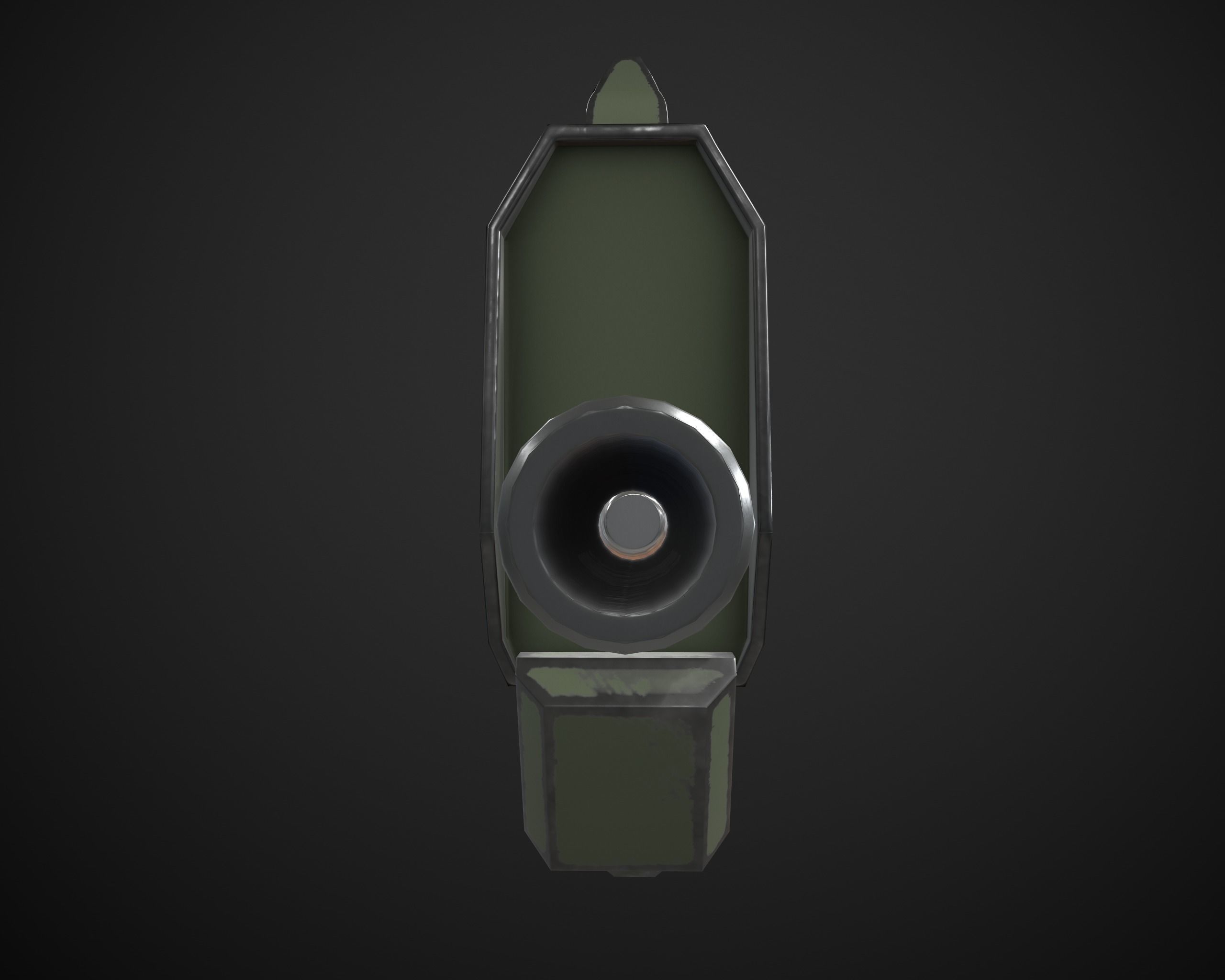 Sci-Fi Revolver Low-poly 3D model_12