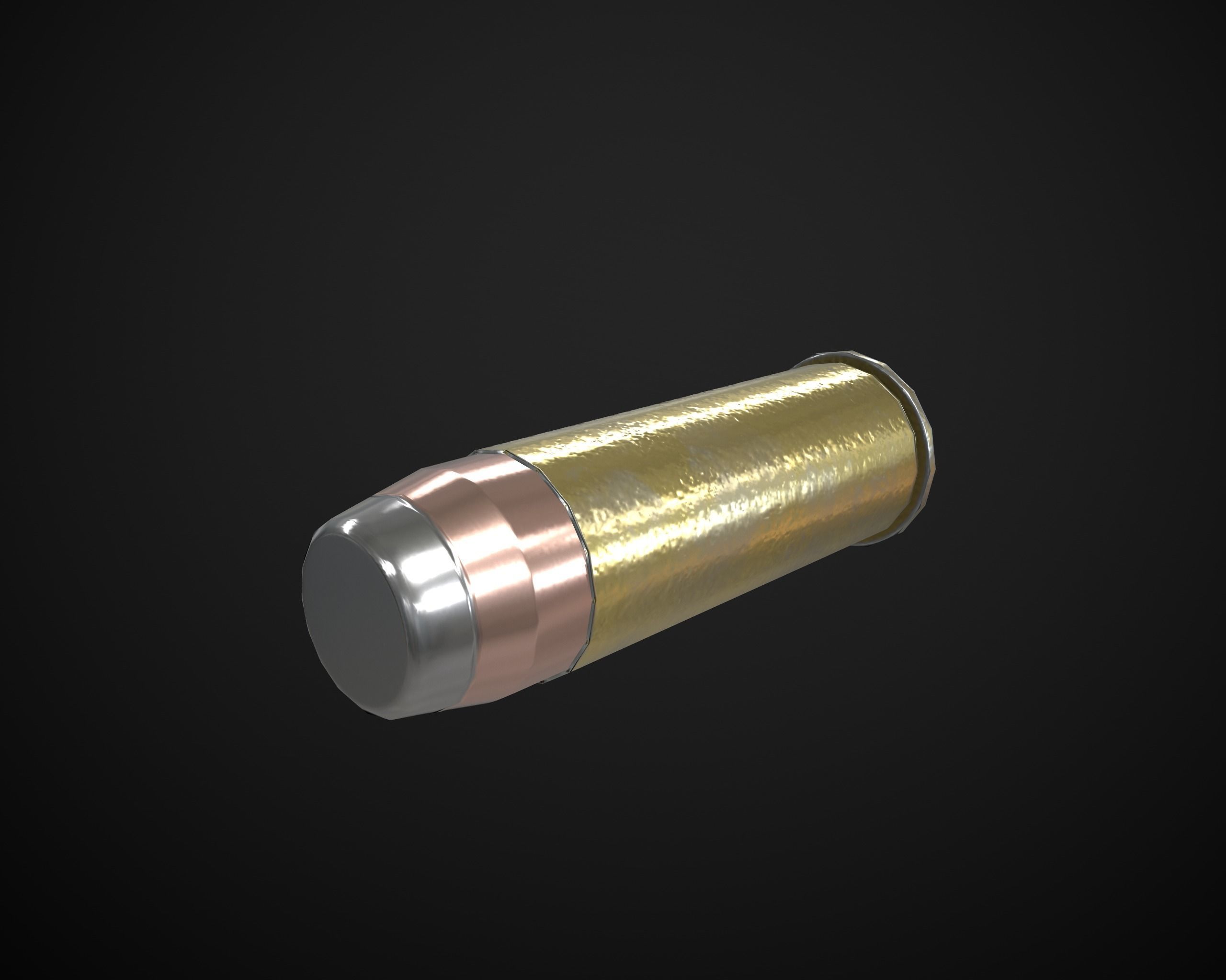 Sci-Fi Revolver Low-poly 3D model_9