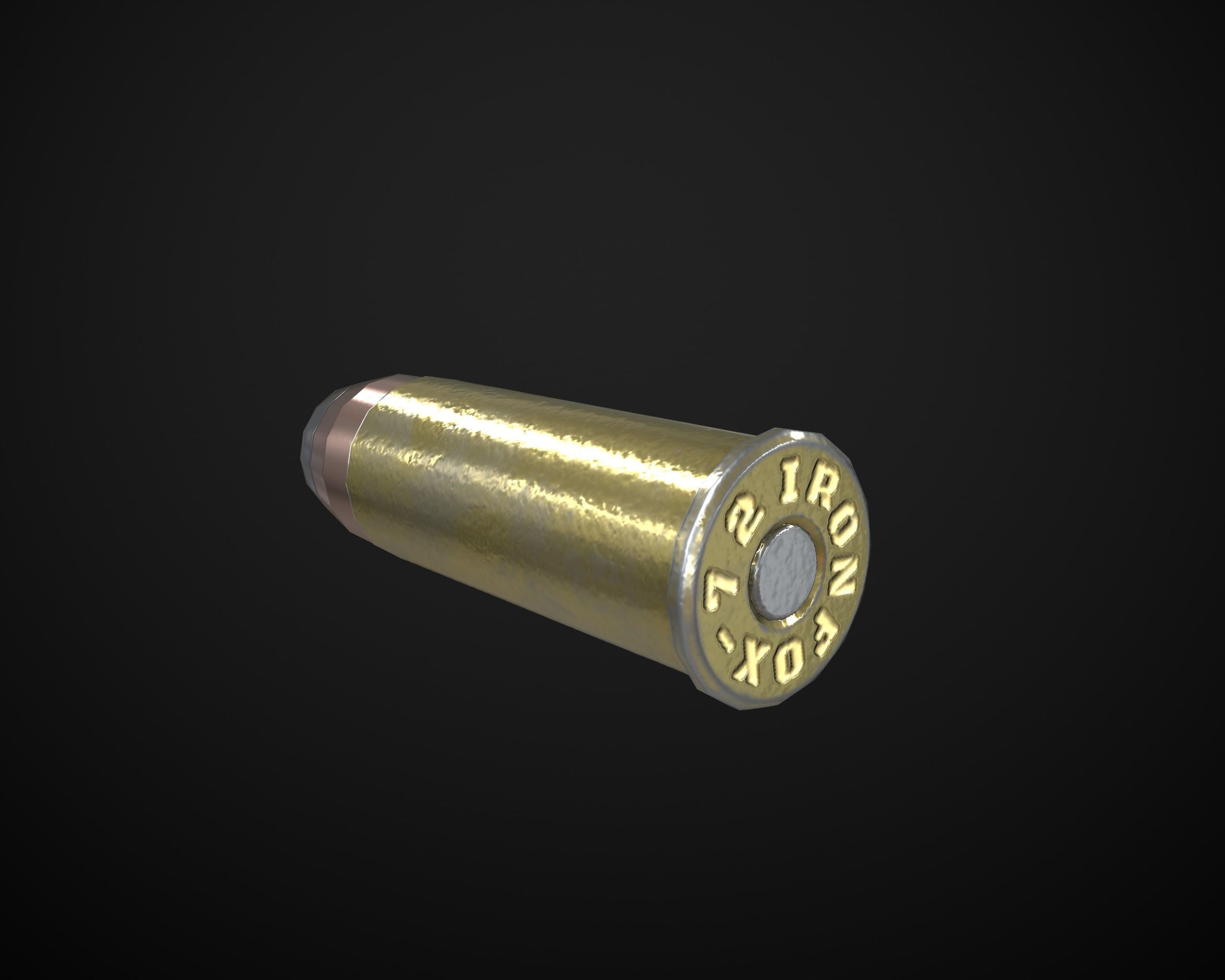 Sci-Fi Revolver Low-poly 3D model_8