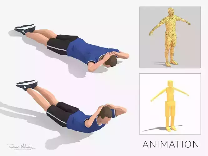 Bridge  Exercise Man Animation