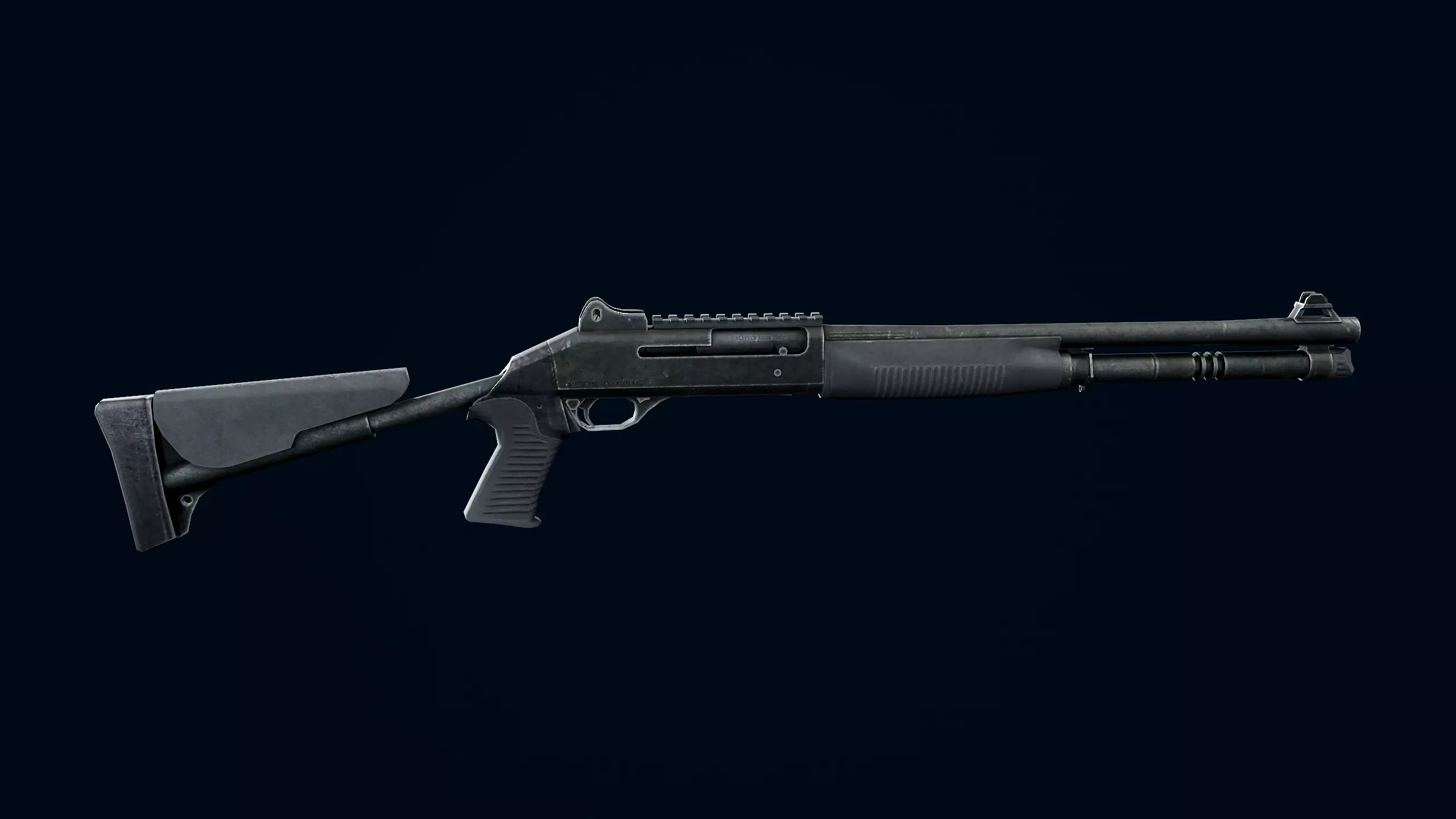 Benelli M4 Low-poly 3D model_0