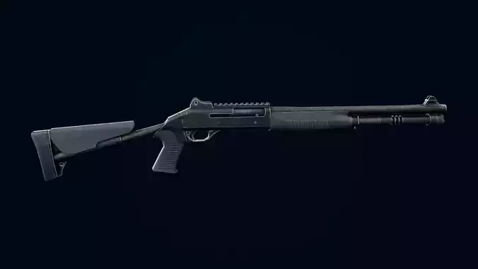 Benelli M4 Low-poly 3D model