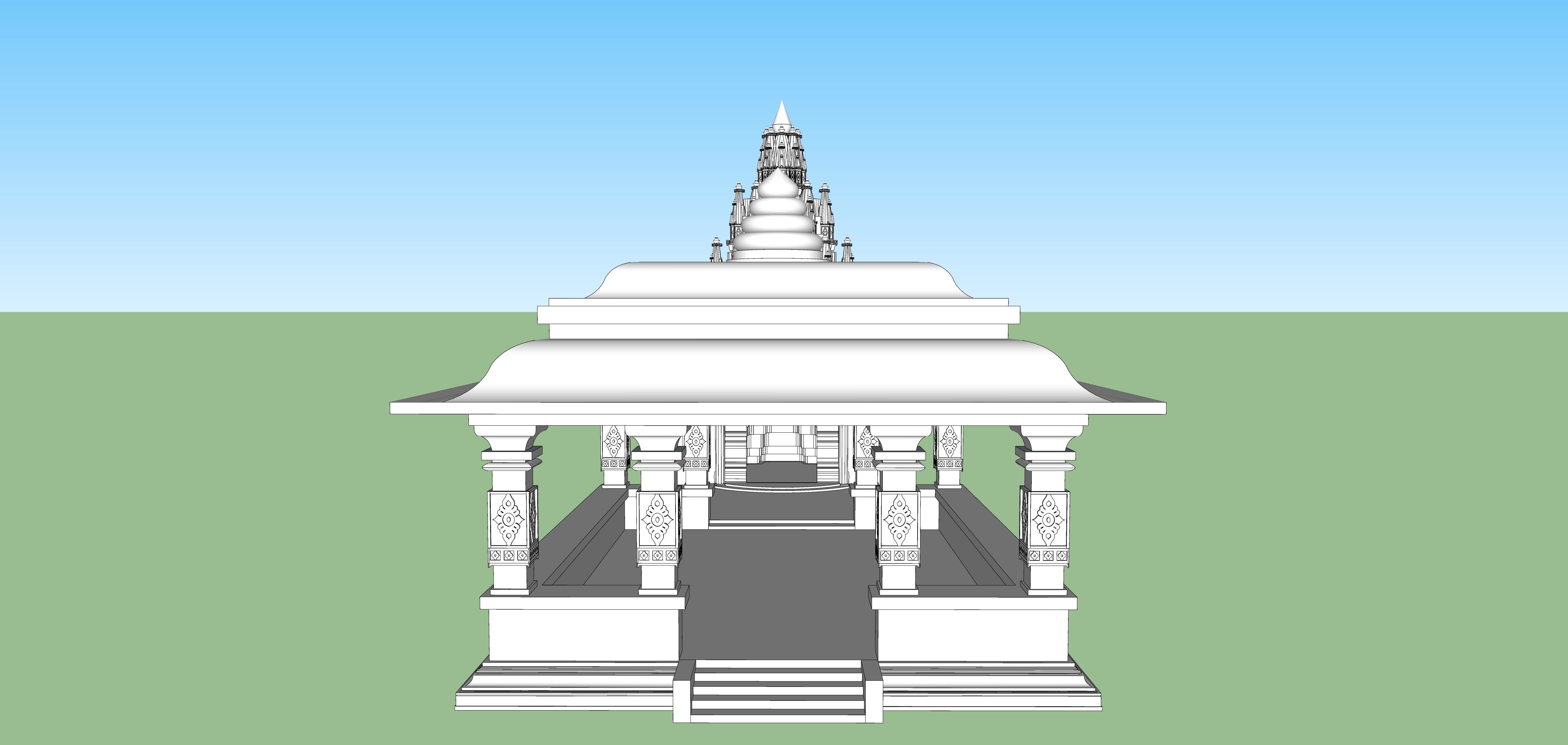 indian hindu temple mandir 3D model_2