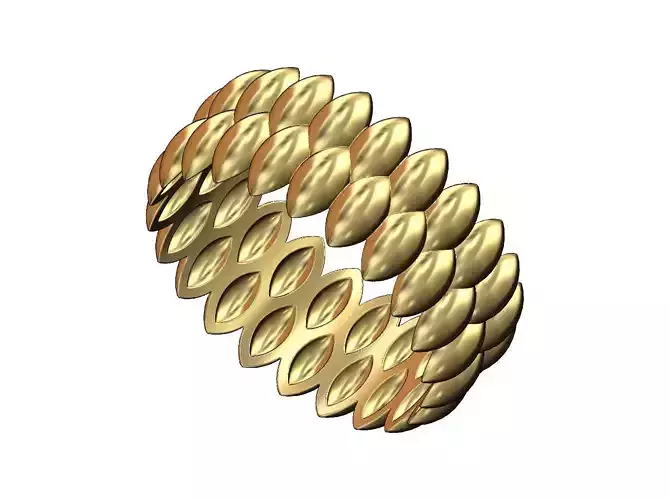 Double row seed shaped motif band size 5to11 