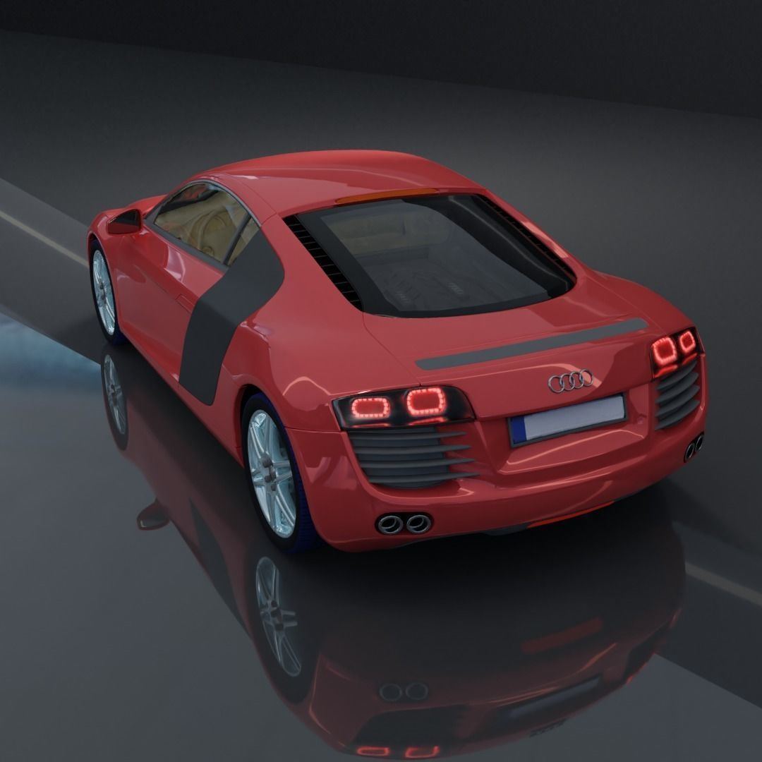 AUDI R8 3D MODEL Low-poly 3D model_7