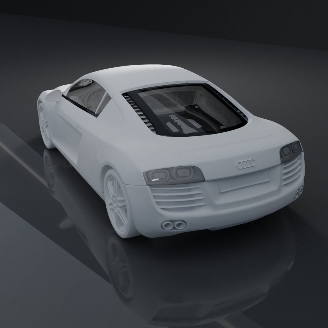AUDI R8 3D MODEL Low-poly 3D model_9