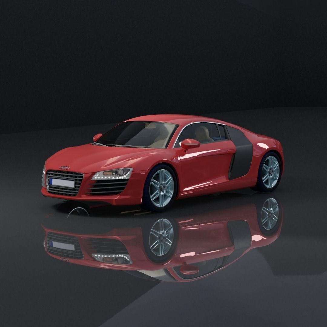 AUDI R8 3D MODEL Low-poly 3D model_1