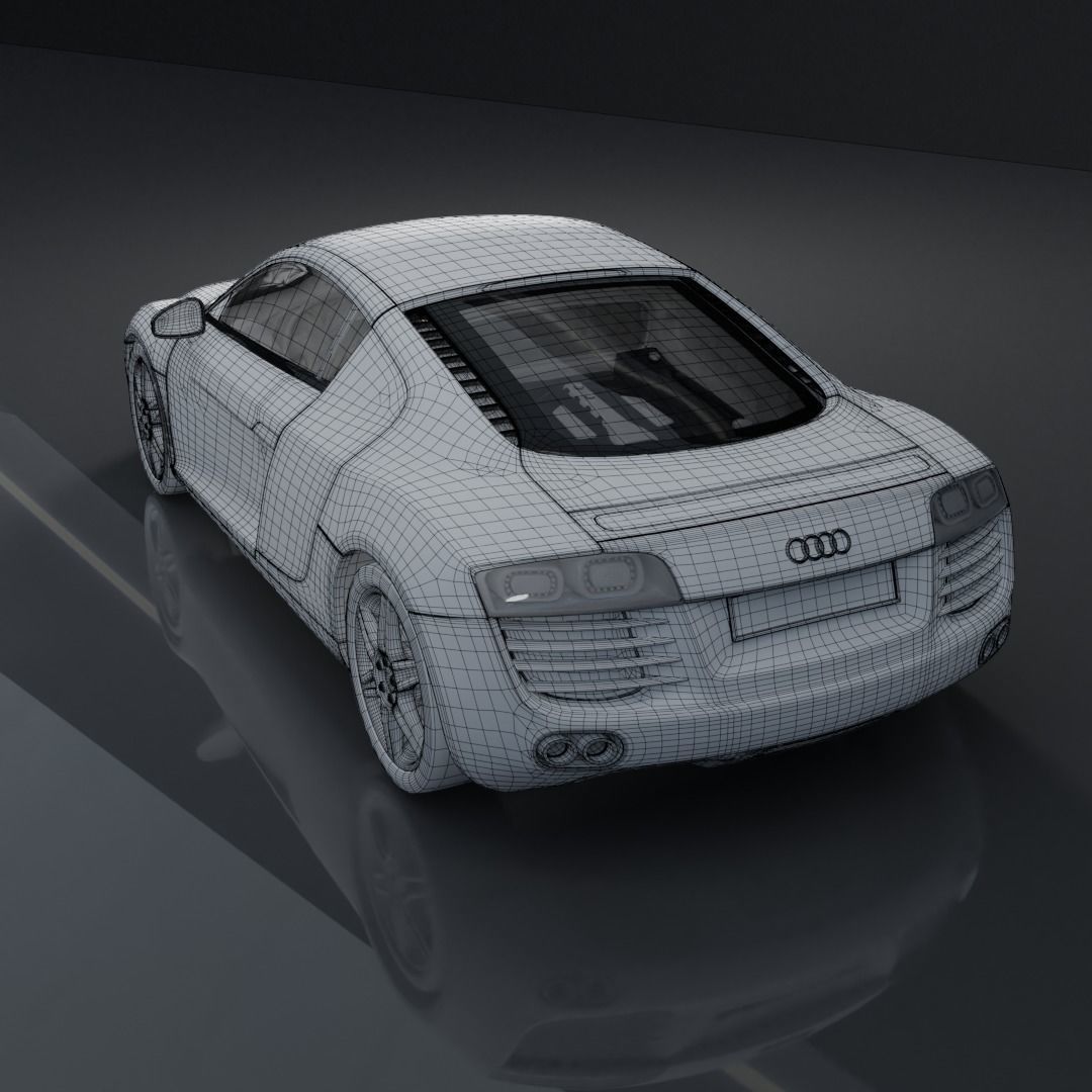 AUDI R8 3D MODEL Low-poly 3D model_8