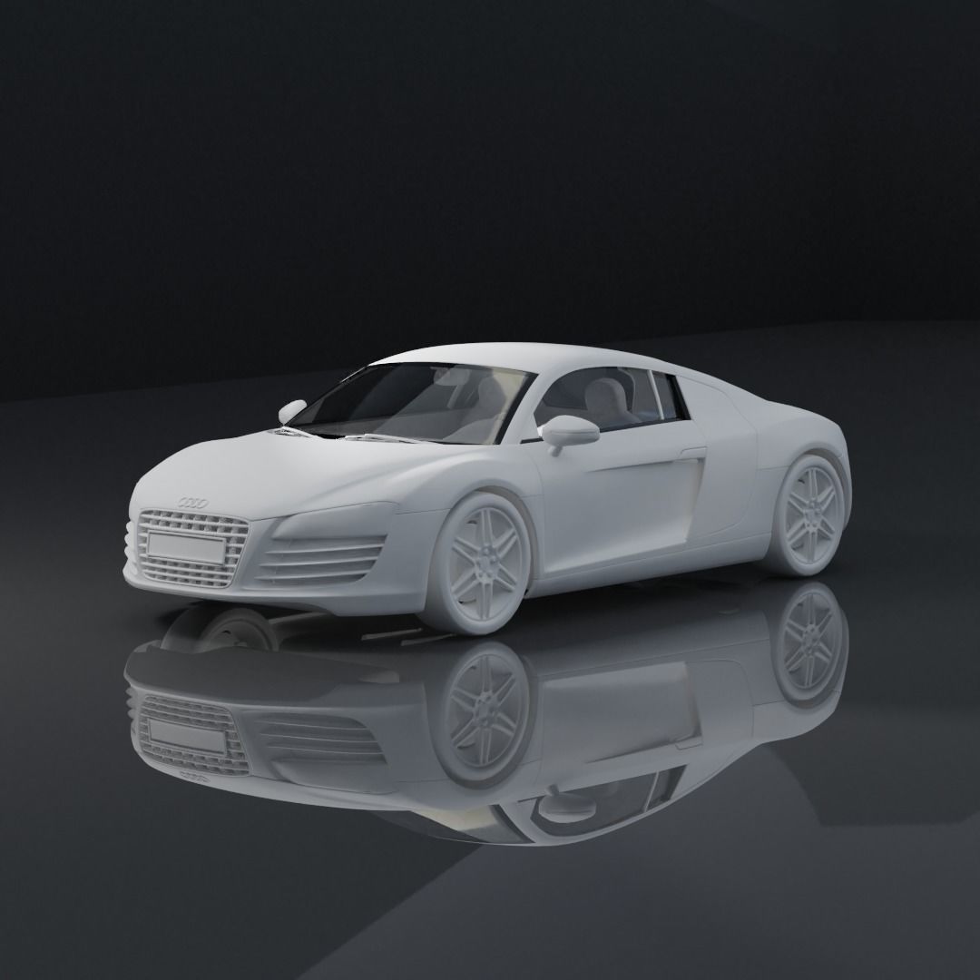 AUDI R8 3D MODEL Low-poly 3D model_3