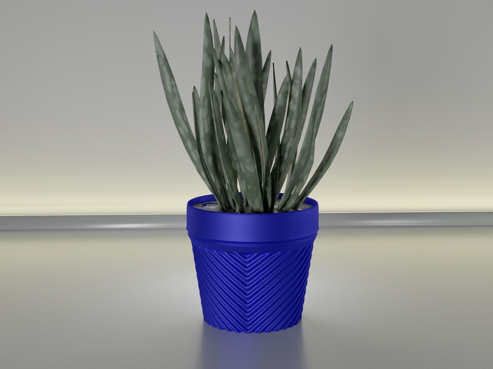 succulent flower pot 25 3D print model_12