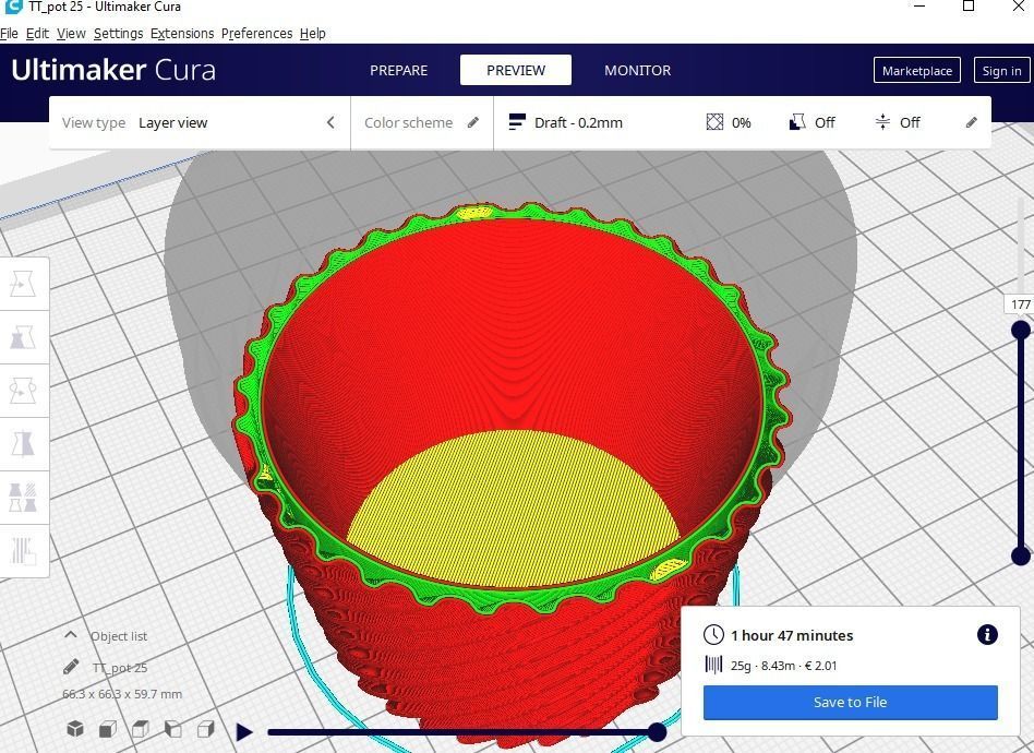 succulent flower pot 25 3D print model_14