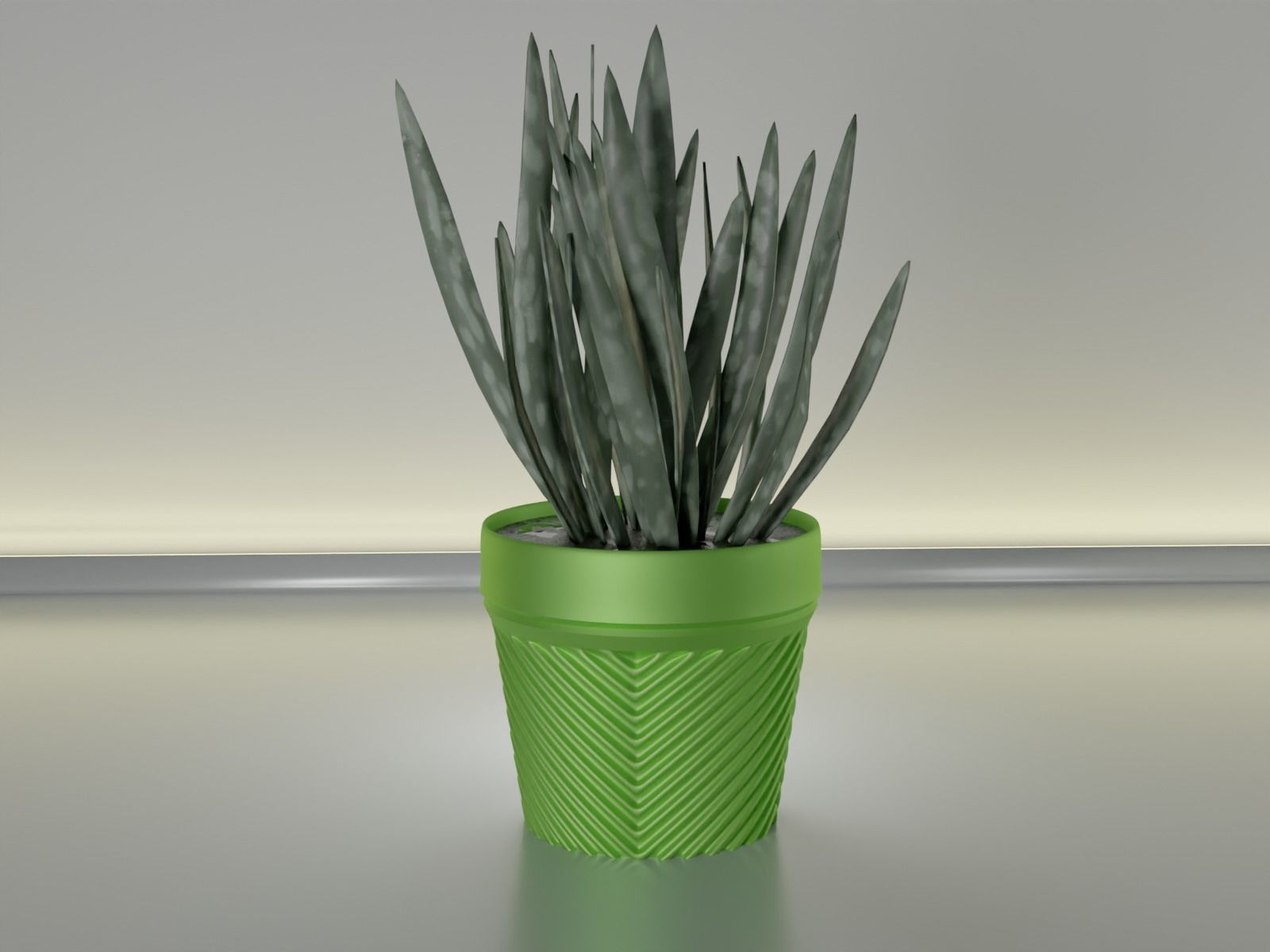 succulent flower pot 25 3D print model_9