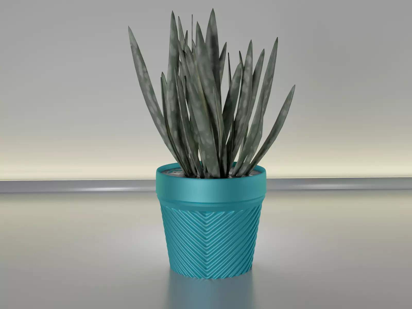 succulent flower pot 25 3D print model_0