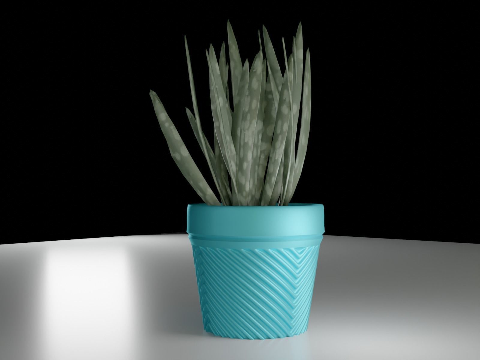succulent flower pot 25 3D print model_8