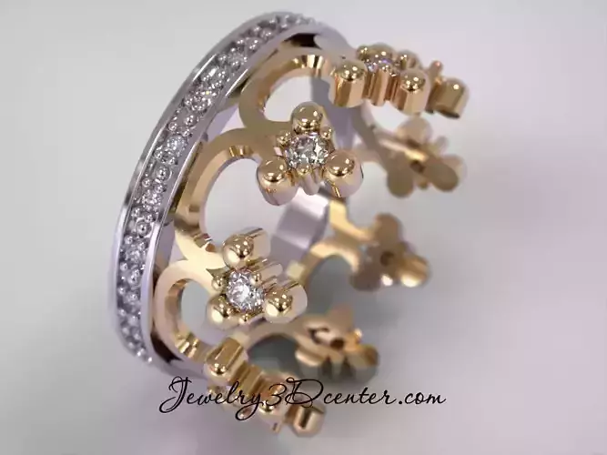 wedding ring with crown obr 144