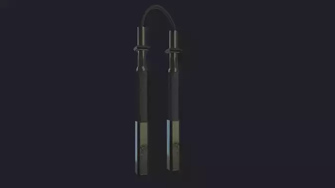 Dragon nunchucks Low-poly 3D model