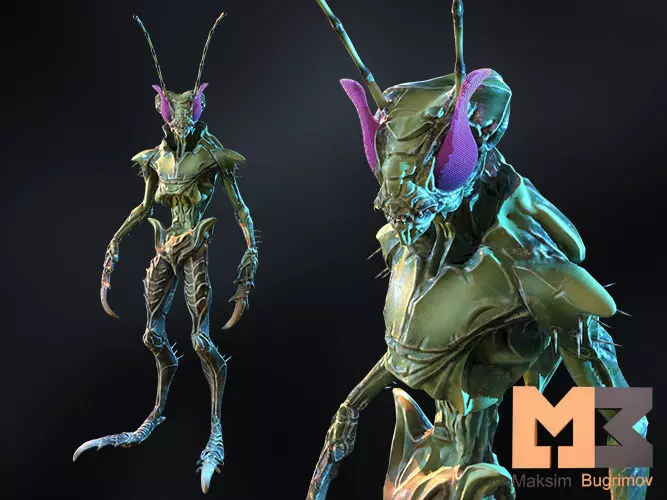 Creature Insect 05 Low-poly 3D model_0