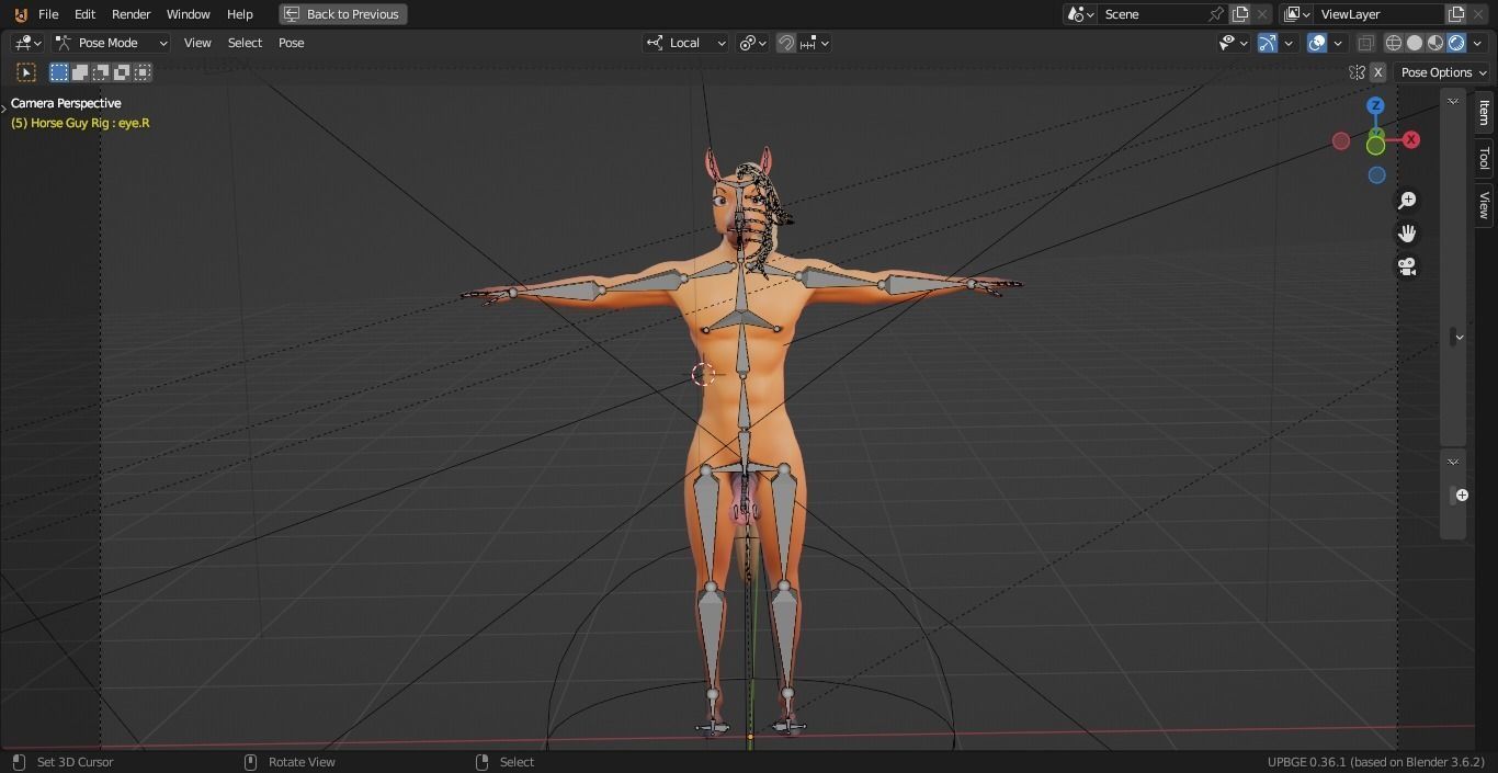  Furry Horse Male Anthro 3D model_10