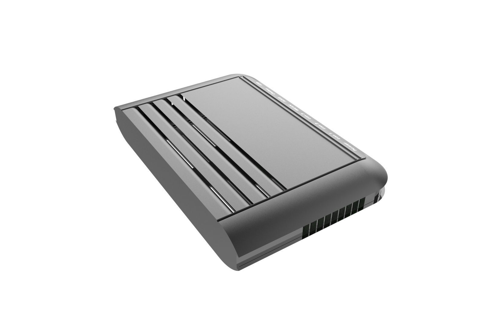 Modem router concept 3D print model_9