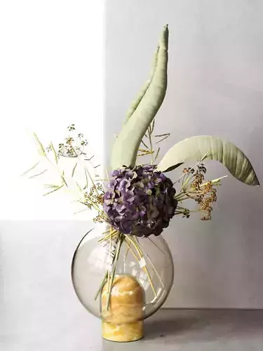 Balloon Vase with Plants