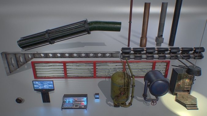Industrial Pack 01 Low-poly 3D model