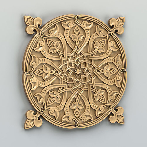 Round rosette 034 3D model