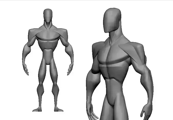 Male Basemesh Stylized Blockout
