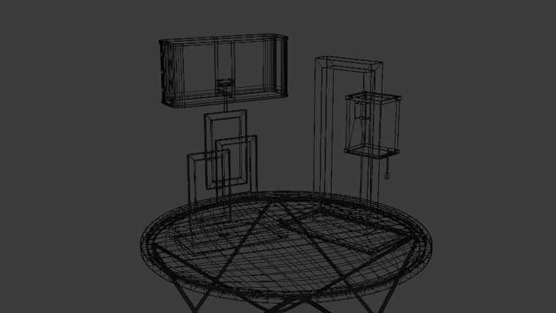 Modern Lamp with Table - 2 in 1 Free 3D model_5