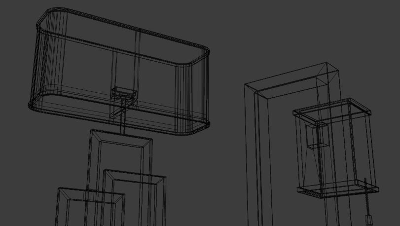 Modern Lamp with Table - 2 in 1 Free 3D model_4