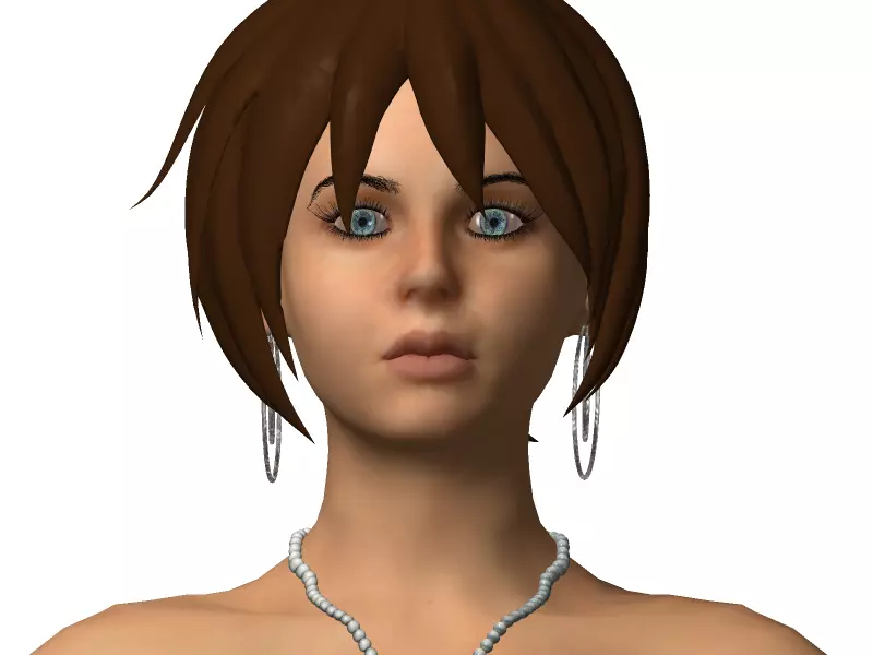Beautiful GIrl Low-poly 3D model