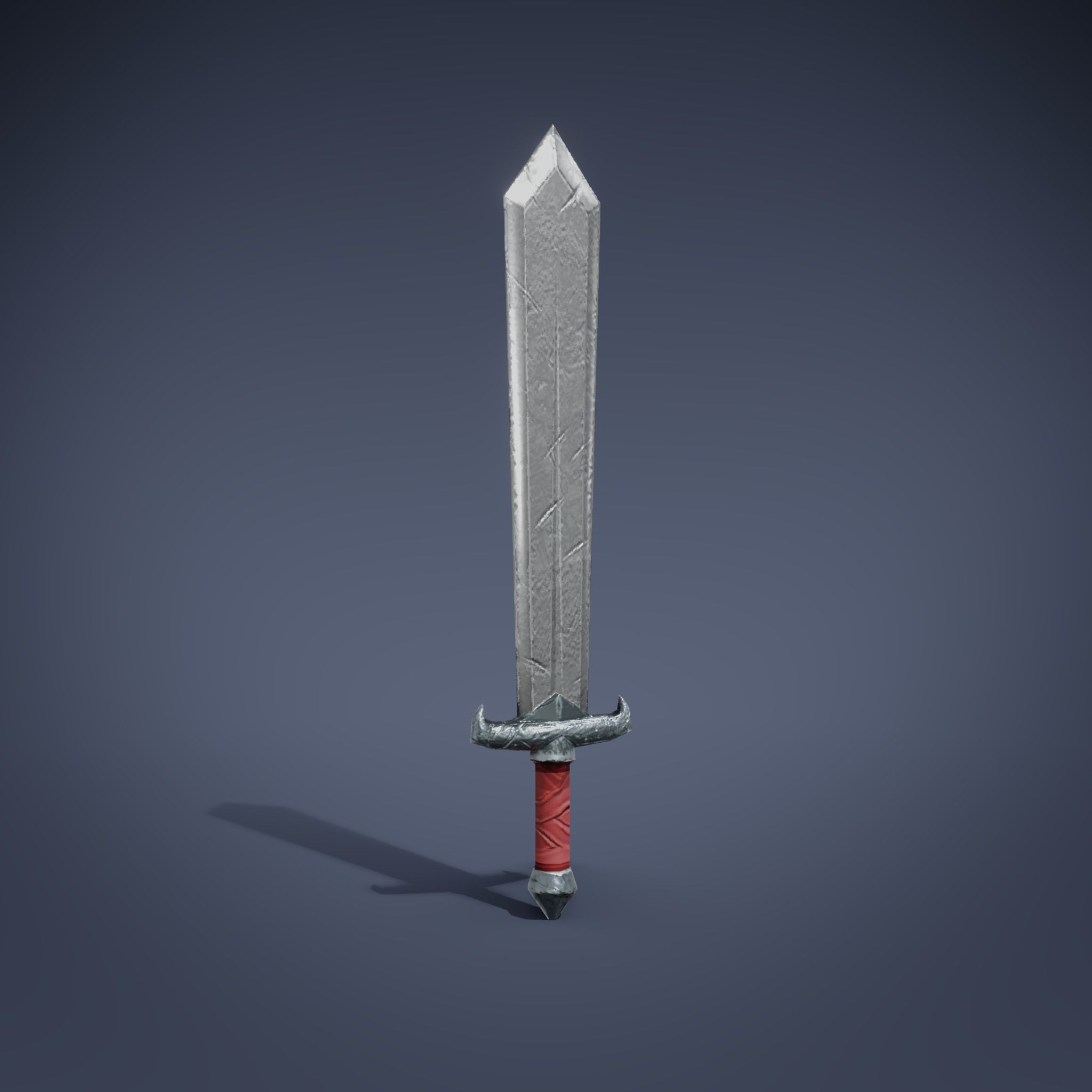 Basic RPG Game Tools and Weapons set Low-poly 3D model_2