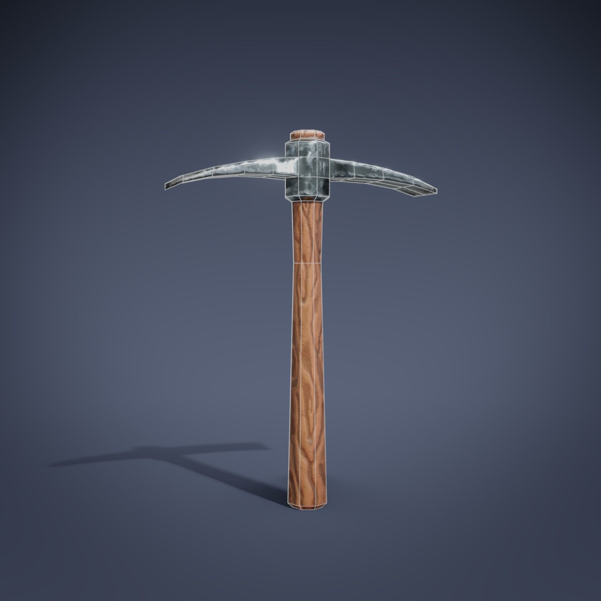 Basic RPG Game Tools and Weapons set Low-poly 3D model_11