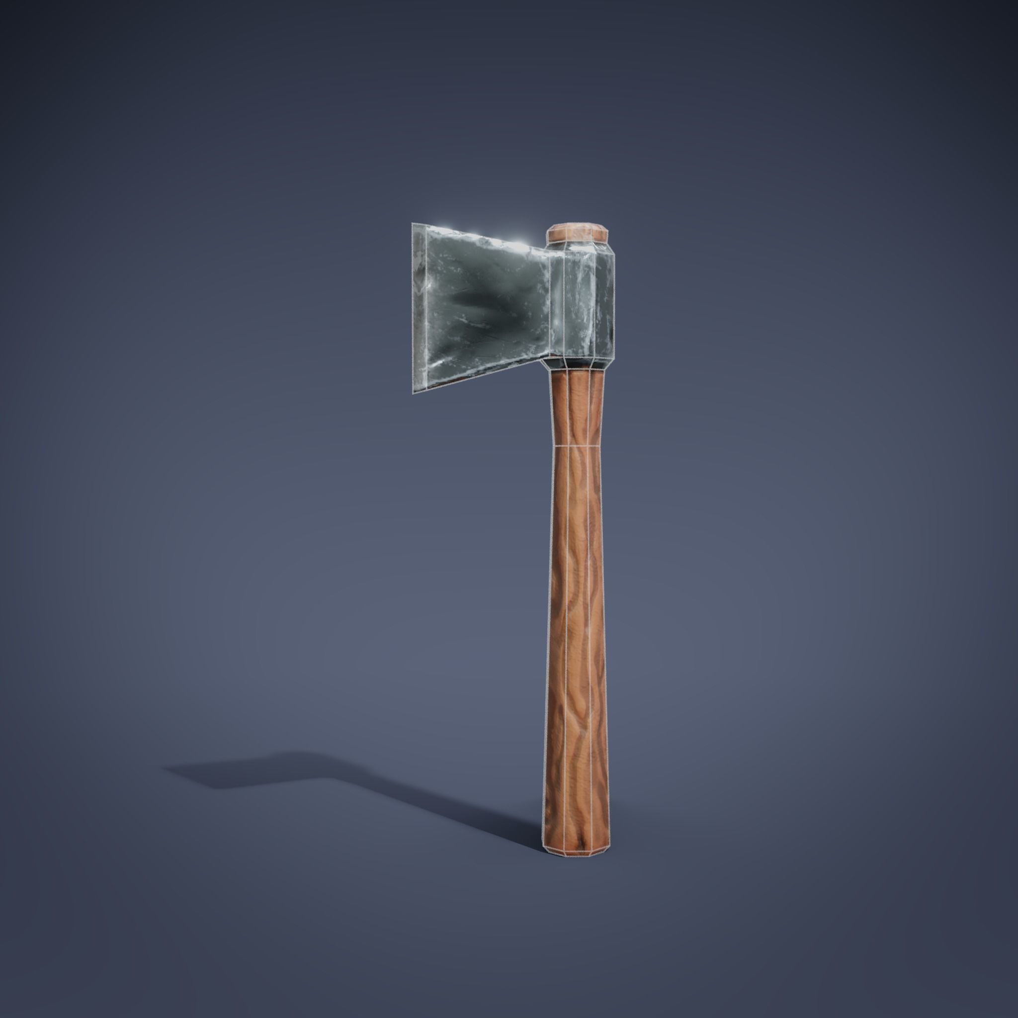 Basic RPG Game Tools and Weapons set Low-poly 3D model_9