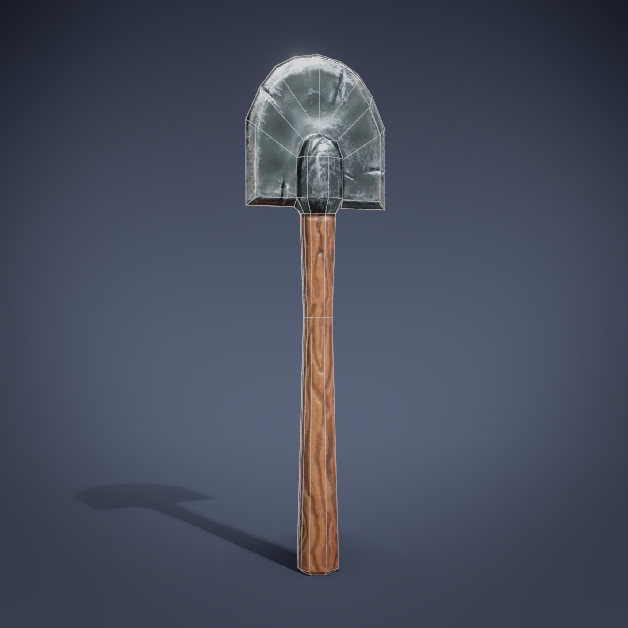 Basic RPG Game Tools and Weapons set Low-poly 3D model_15