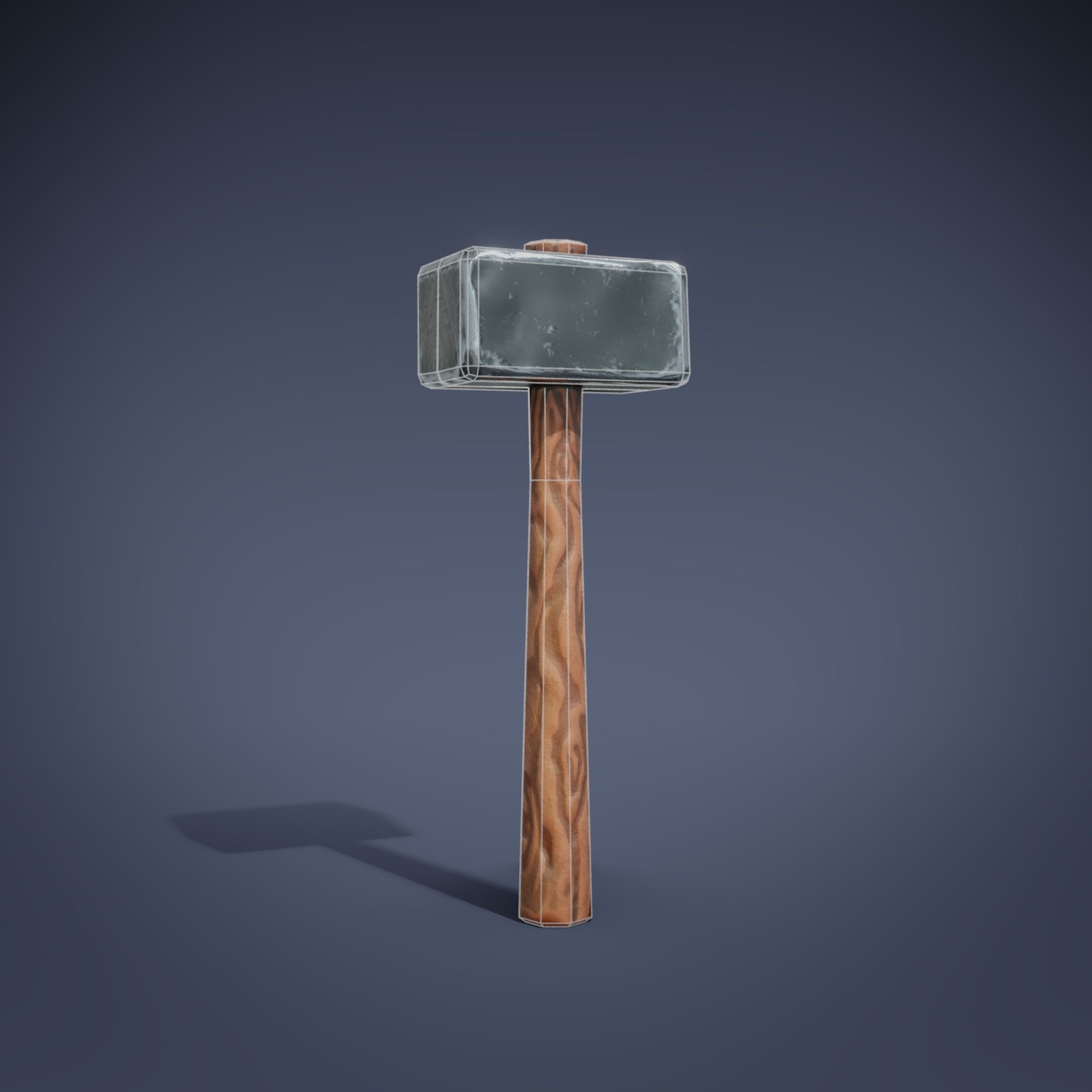 Basic RPG Game Tools and Weapons set Low-poly 3D model_13