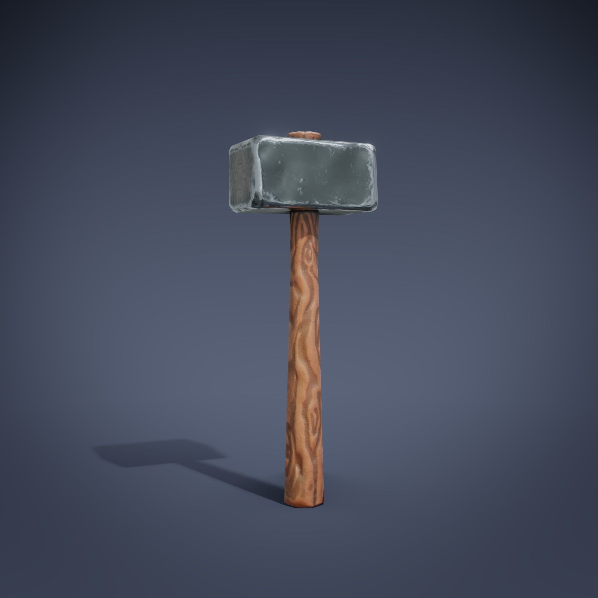 Basic RPG Game Tools and Weapons set Low-poly 3D model_12