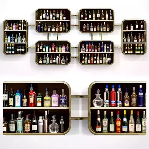 Alcohol bar rack