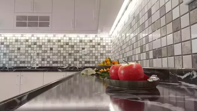 Kitchen modern with tile