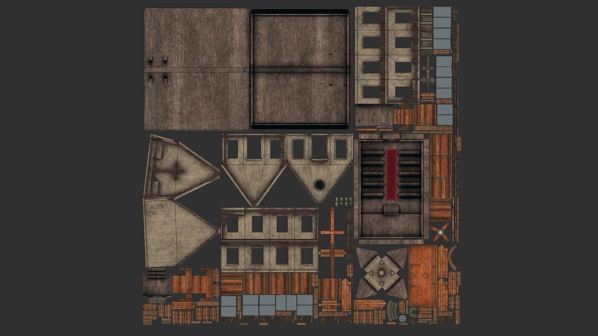 Western Church - Old West Scene Asset - Backdrop Full Perm Low-poly 3D model_12